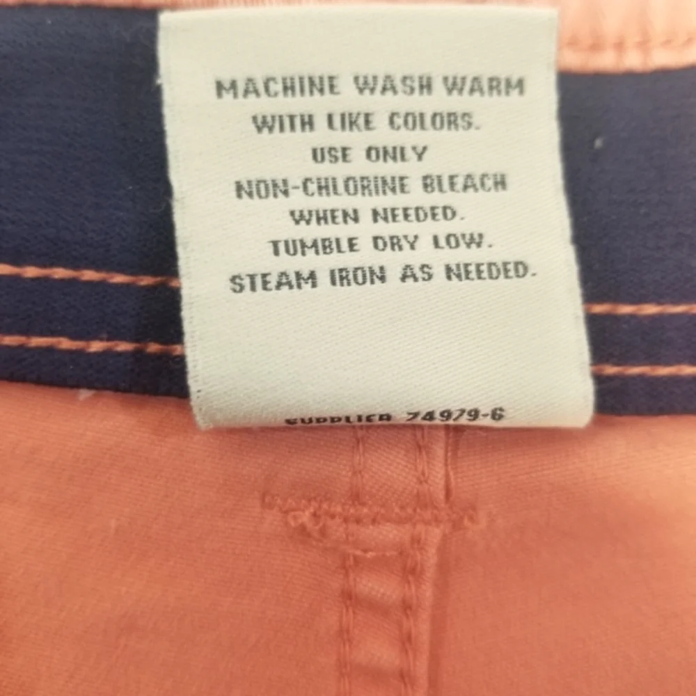 St John's Bay Men Shorts Size 42 Coral Glow Comfort Stretch Flat FrontZipper Fly
